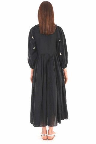 BY Baano Evelyn Bohemian Summer Dress in 100% cotton, featuring a flowing design with floral patterns and lightweight fabric.