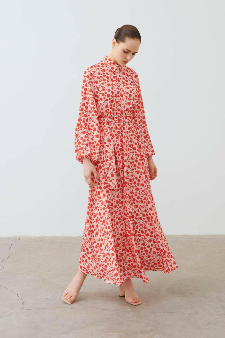 Peyton Long Sleeve Dress in Persimmon - Glamourous Grace
