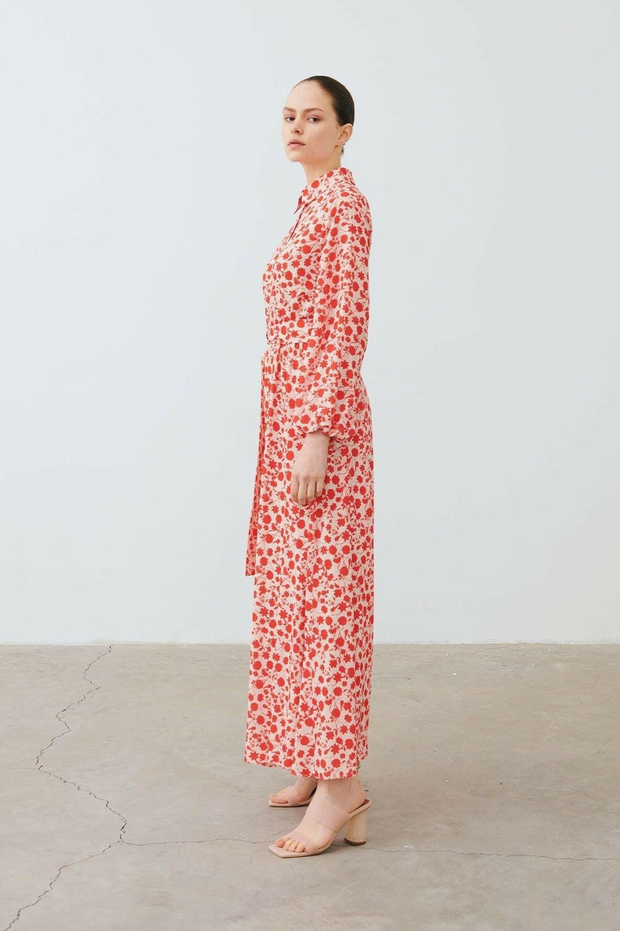 Peyton Long Sleeve Dress in Persimmon - Glamourous Grace
