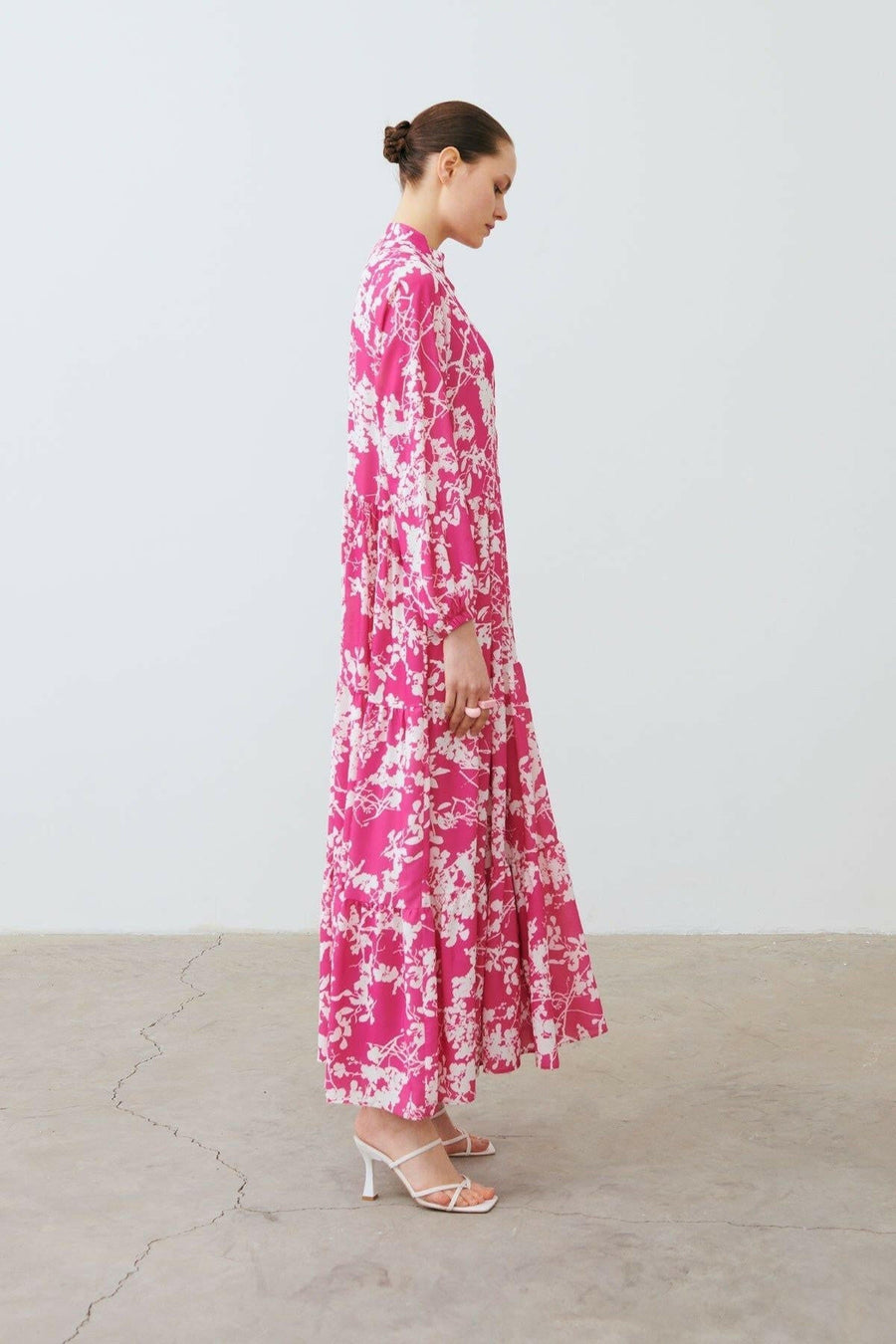 Polly Floral Maxi Dress In Light Pink - Glamourous Grace