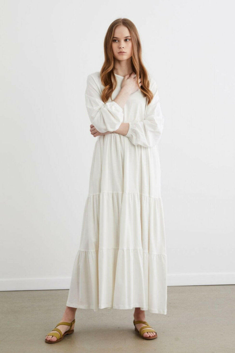 Shirley Cotton Maxi with Long Sleeves - Glamourous Grace