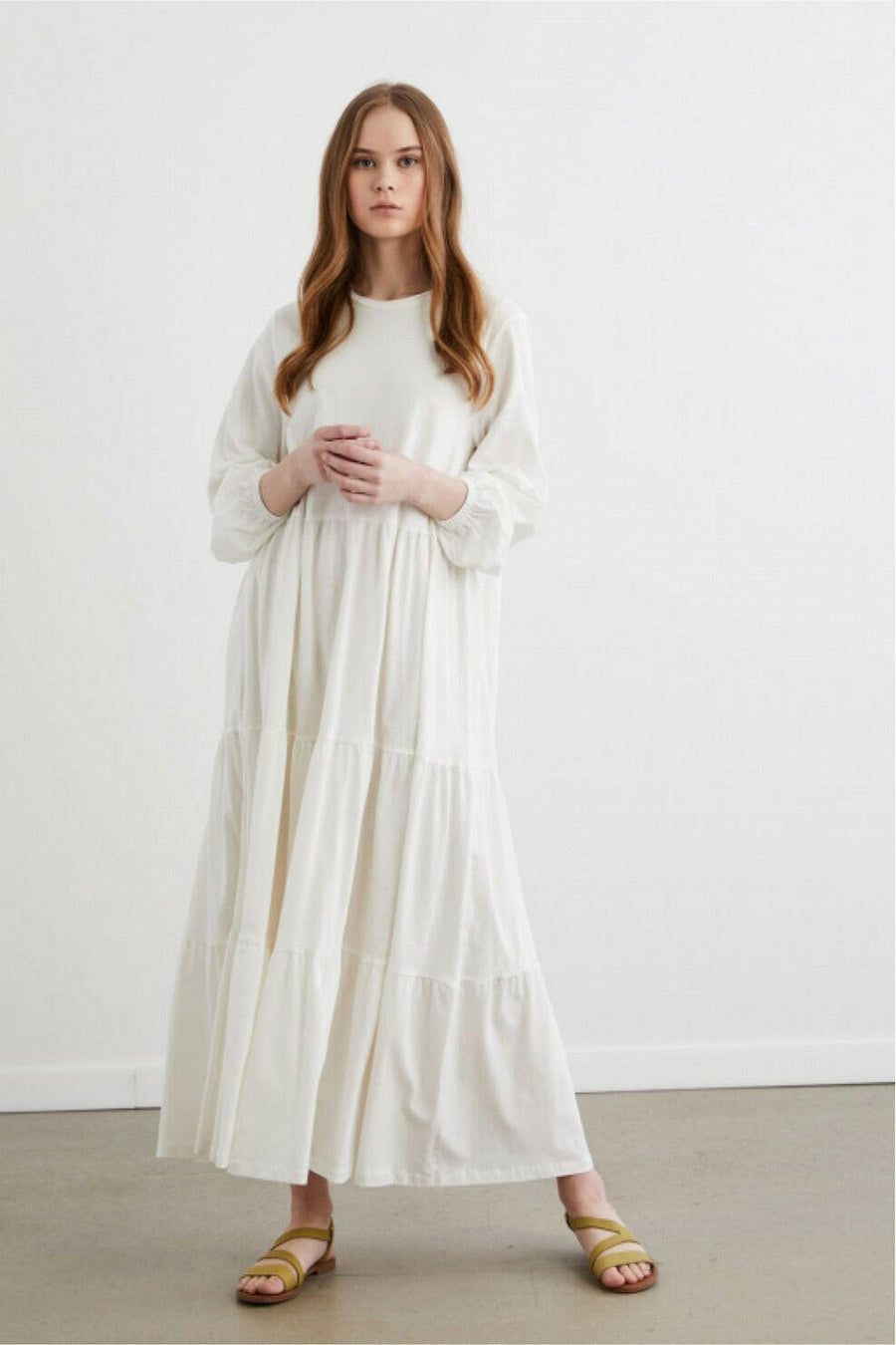 Shirley Cotton Maxi with Long Sleeves - Glamourous Grace