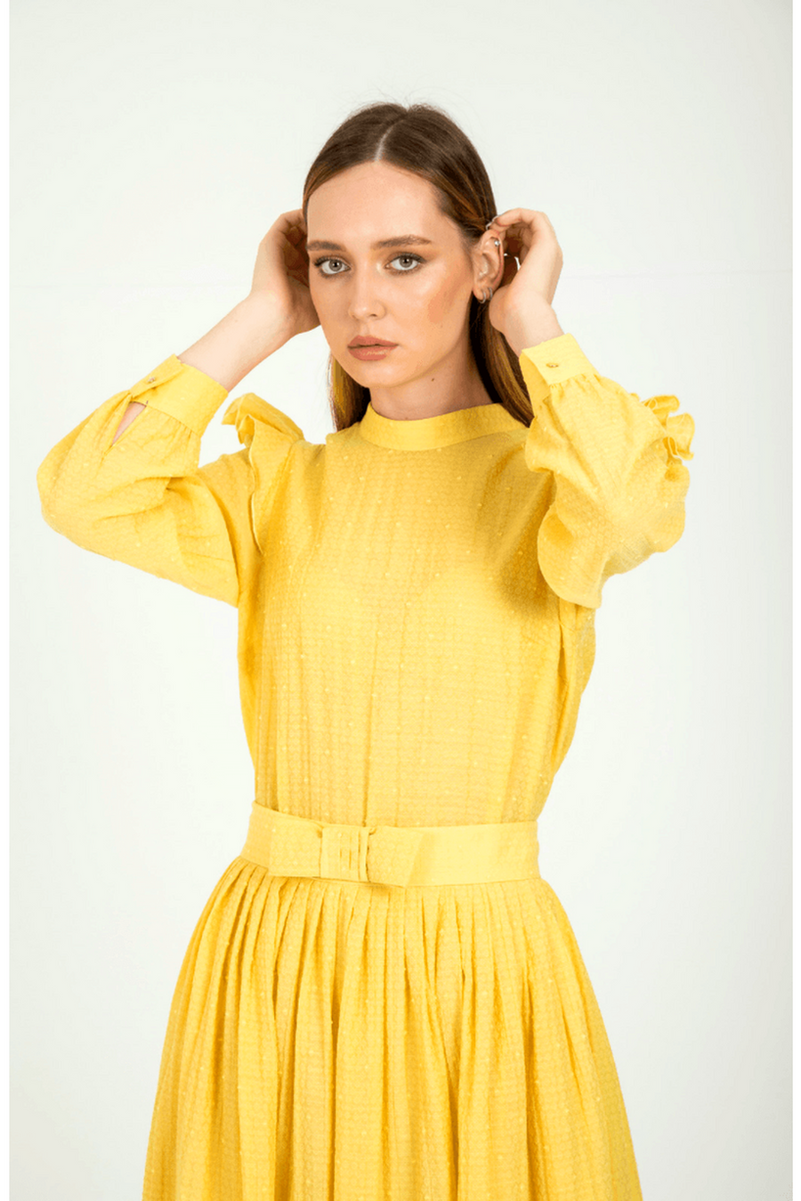 Ruya a Picnic Perfect Dress with Ruffles in Yellow - Glamourous Grace