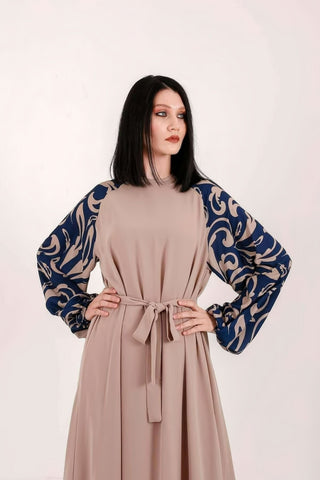 BY Baano Alissa modest maxi dress abaya with long sleeves, elegant and flowing black Islamic dress for women.