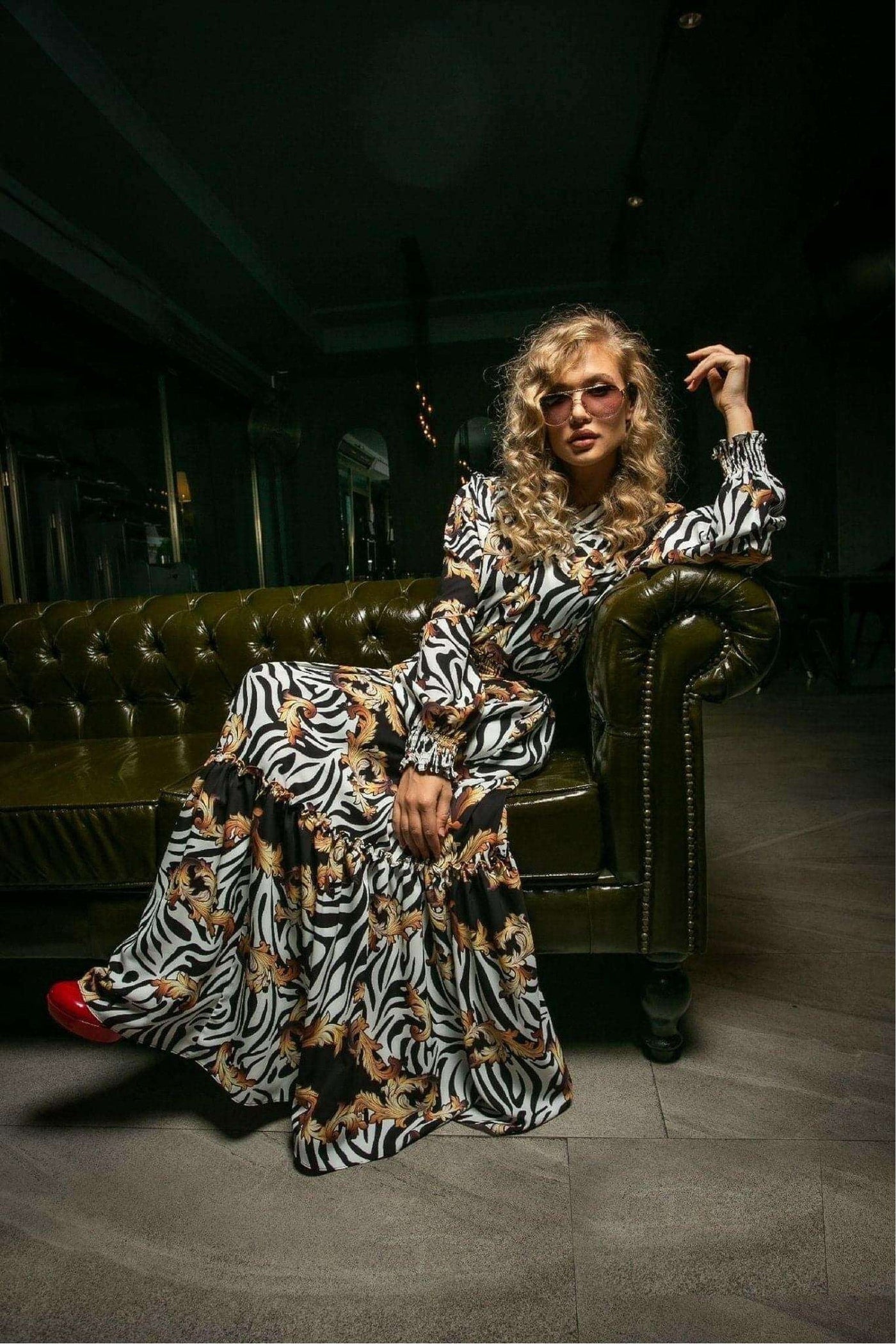 Christa Long Maxi Dress With Long Sleeves - Glamourous Grace