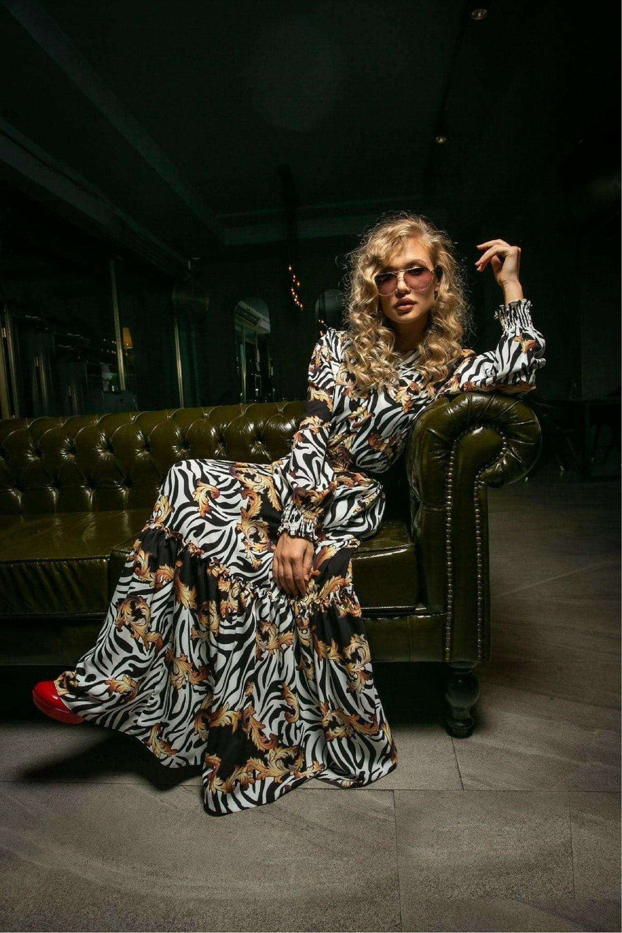 Christa Long Maxi Dress With Long Sleeves - Glamourous Grace