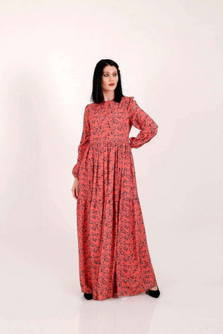 BY Baano Ellan Maxi Dress with long sleeves, elegant floor-length maxi dress featuring a flowing silhouette and stylish design.