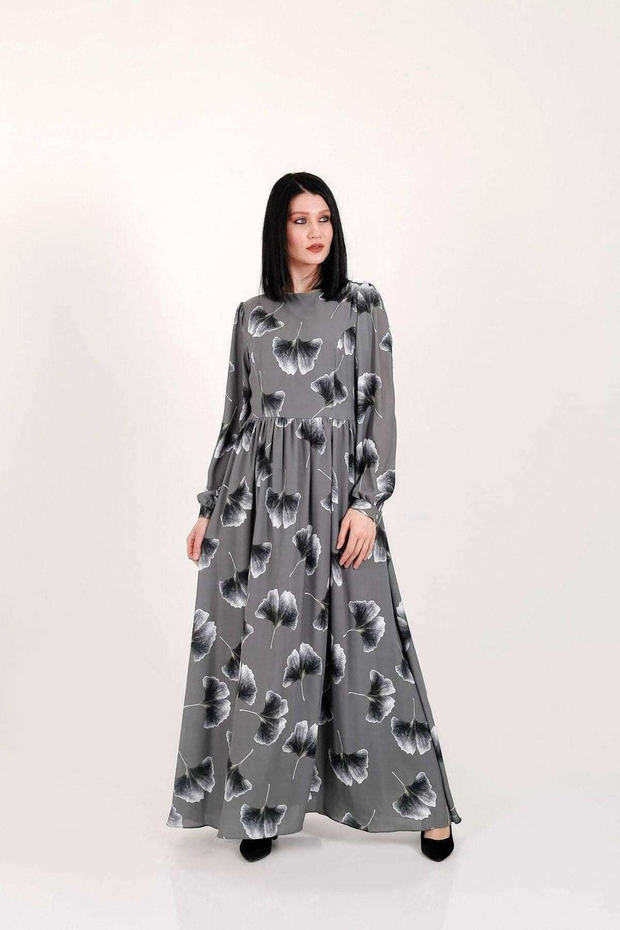 Emma Long Maxi Dress with Long Sleeves - Glamourous Grace