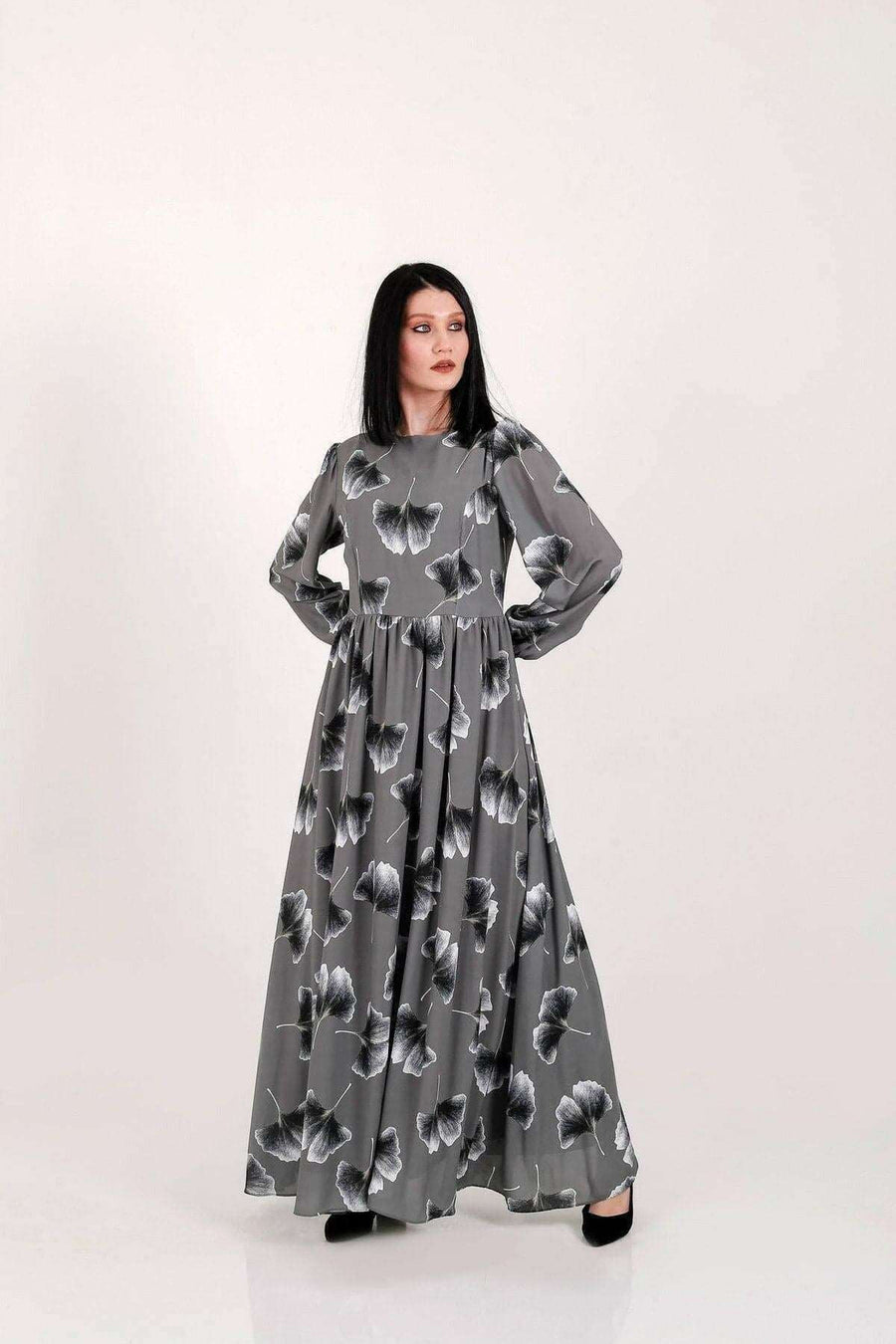 Emma Long Maxi Dress with Long Sleeves - Glamourous Grace