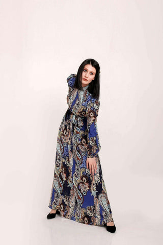Hailey Long Sleeve self belted Maxi Dress - Glamourous Grace