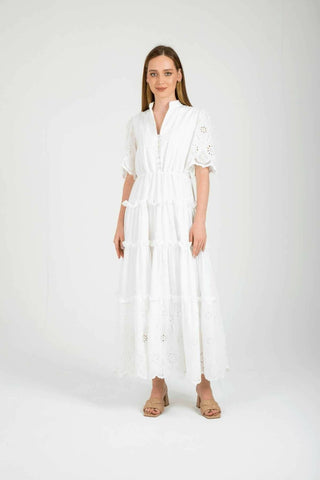 By Baano Iris Maxi Dress featuring elegant fabric and flowing design, perfect for special events and formal occasions.