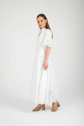 By Baano Iris Maxi Dress, elegant evening gown with flowing fabric, perfect for special events and formal occasions.