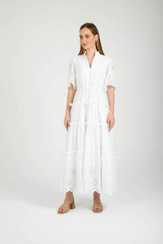 By Baano Iris Maxi Dress, elegant and stylish for special events, featuring flowing fabric and sophisticated design.
