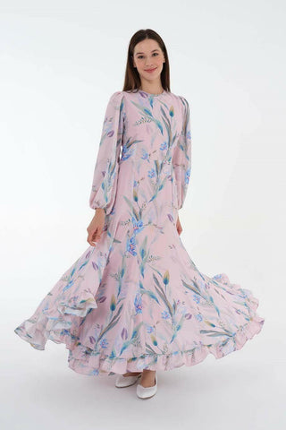 ByBaano Freya Dress, a modest summer dress with a flowy design and elegant style, suitable for warm weather occasions.