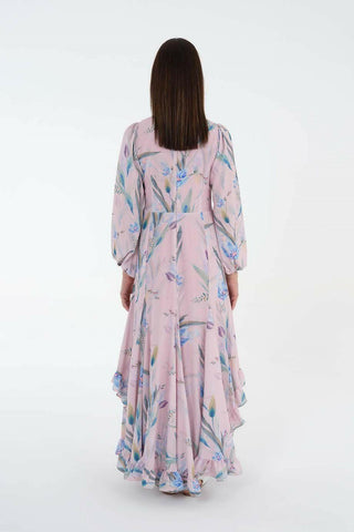 ByBaano Freya Dress, a modest summer dress with flowing fabric and elegant design suitable for warm weather.