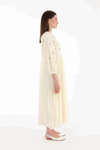 ByBaano Mable Bohemian Summer Dress in 100% cotton, lightweight and flowy with intricate boho patterns and relaxed fit.