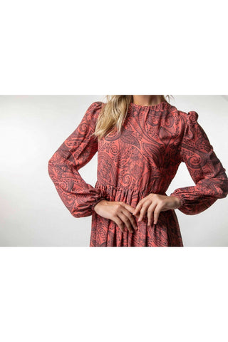 ByBaano Eva Long Maxi Dress with long sleeves, flowing fabric and elegant design, perfect for formal or casual wear.