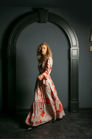 ByBaano Susan Long Maxi Dress featuring a flowing silhouette and elegant design, perfect for casual or formal occasions.