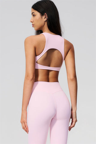 The Twirl Open Back Sports Bra Capri Leggings 2-Piece Set