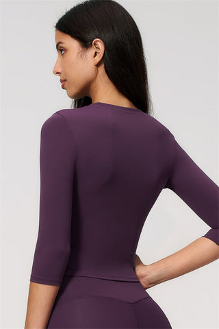 The Natalia Half-Sleeve Top Wide-Leg Crop 2-Piece Set