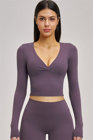 The Swoon Long Sleeve Crop top Leggings 2-Piece Set