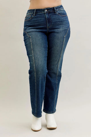 Judy Blue Seam Detail Straight Leg Jeans