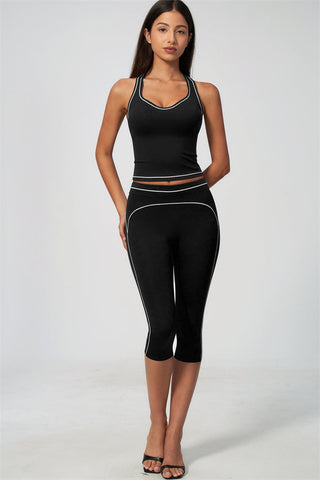 The Amara Tank Top Capri Leggings 2-Piece Set