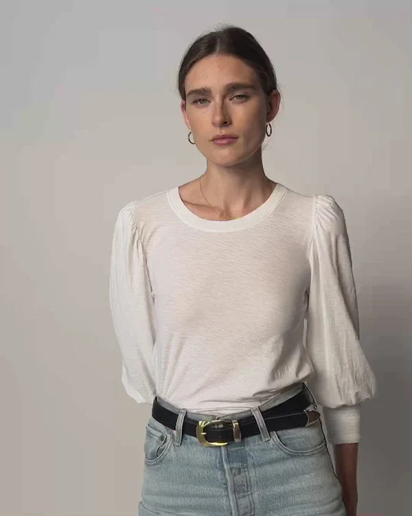Nation LTD Loren Peasant Tee - Glamourous Grace
