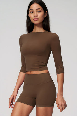 The Natalia Half-Sleeve Top Shorts 2-Piece Set