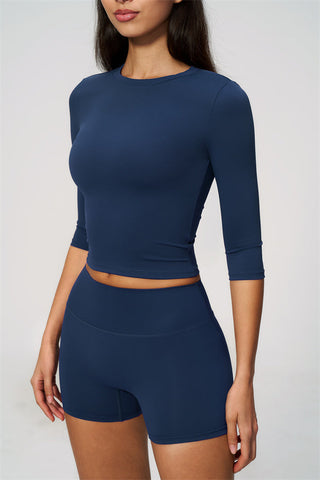 The Natalia Half-Sleeve Top Shorts 2-Piece Set