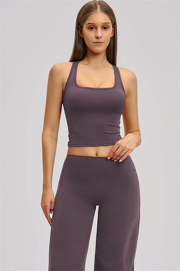 The Dynamic Crop Top Straight Leg Pants 2-Piece Set - Glamourous Grace