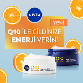 Nivea Q10 Energy Night Cream with Vitamin C - Anti-Aging, Moisturizing Night Care for All Skin Types - Glamourous Grace