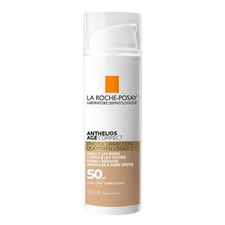 La Roche Posay Anthelios Age Correct Daily Tinted Cream SPF50+ - Tinted Sunscreen Cream for Anti-Aging & Sensitive Skin
