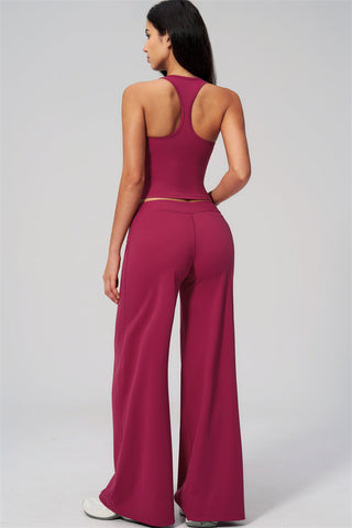 The Revive Crop Top Straight Leg Pants 2-Piece Set