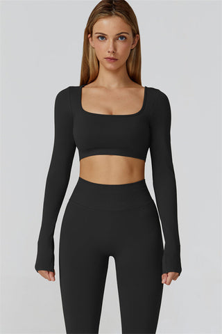 The Reign Long Sleeve Crop Top Leggings 2-Piece Set