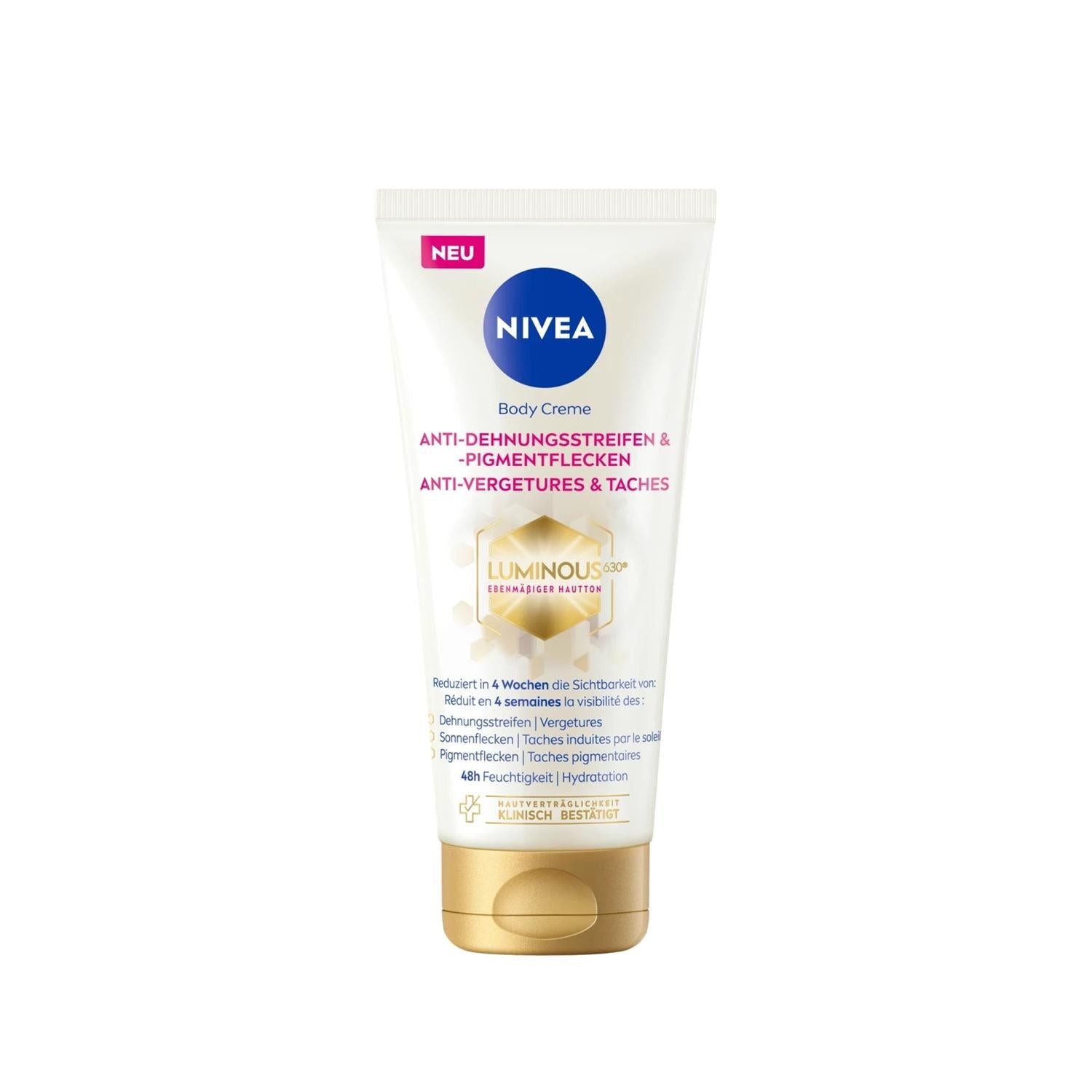 Nivea Luminous630 Anti-Spot Body Care Cream 200ml - Hydrating, Scar Reduction, Even Skin Tone - Glamourous Grace