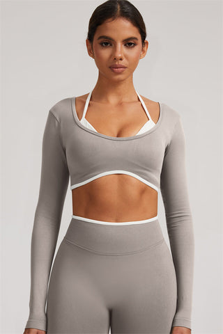 The Elevate New Long Sleeve Crop top Leggings 2-Piece Set
