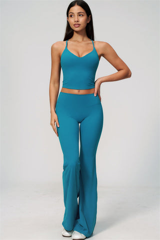 The Zura Tank Top Flared Leggings 2-Piece Set