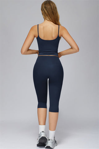 The FlexCore Crop Tank Capri Leggings 2-Piece Set