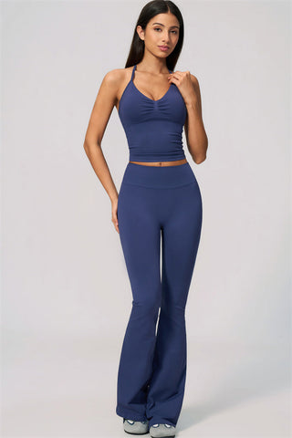The Velvetine Tank Top Flared Leggings 2-Piece Set