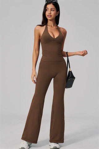 The Align V-Halter Top Flared Leggings 2-Piece Set
