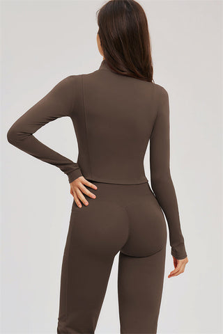 The Sizzle Zip Jacket Sports Bra Flared Leggings 3-Piece Set