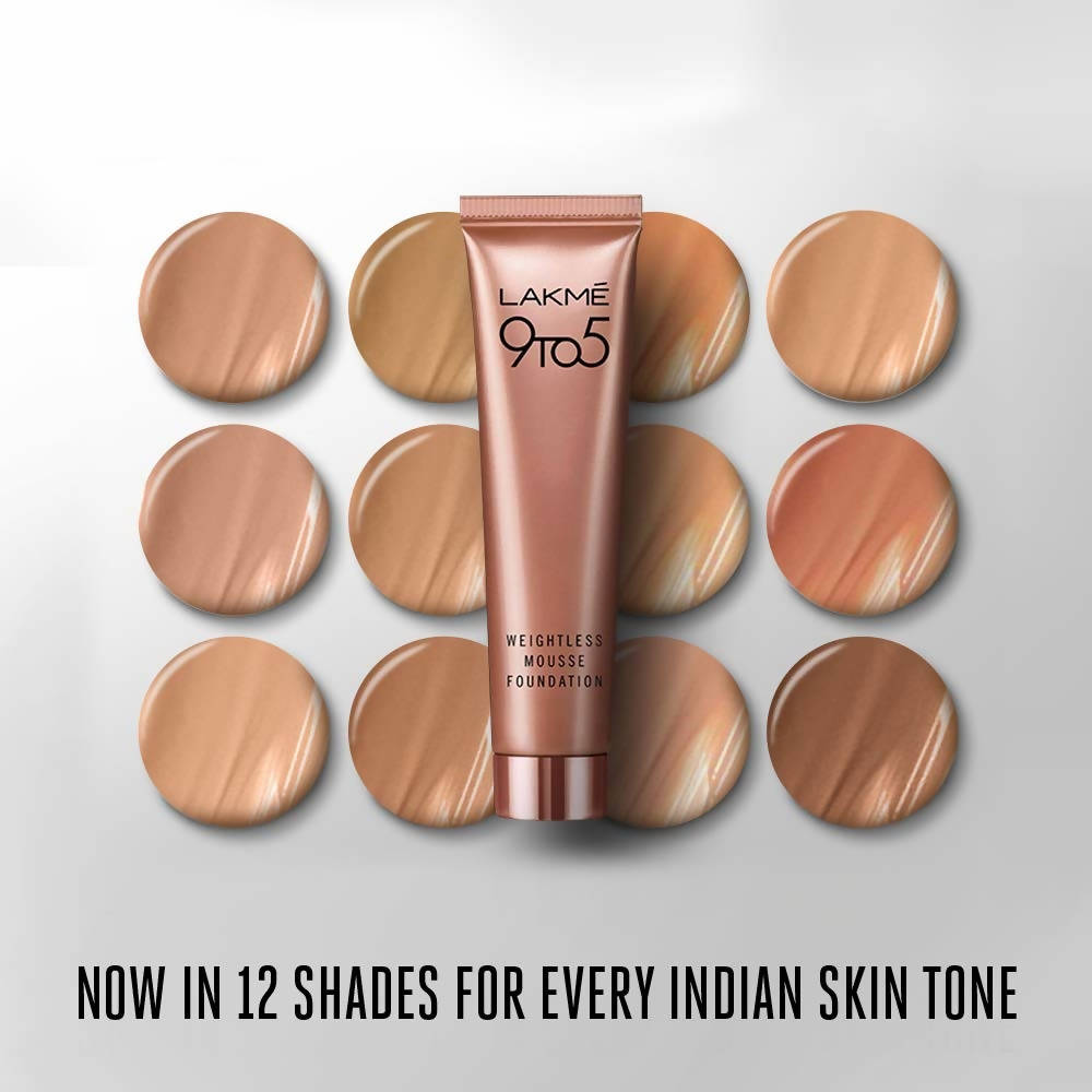 Lakme 9To5 Weightless Mousse Foundation - Nude Brown
