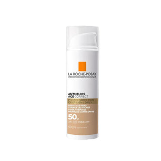 La Roche Posay Anthelios Age Correct SPF 50 Tinted Sunscreen - Anti-Aging, Anti-Wrinkle, Broad-Spectrum Protection - Glamourous Grace