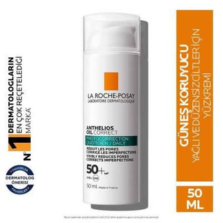 La Roche-Posay Anthelios Oil Correct SPF 50+ Sunscreen: Broad Spectrum Protection for Oily & Acne Prone Skin, Non-Comedogenic, Hypoallergenic, 1.69 fl oz