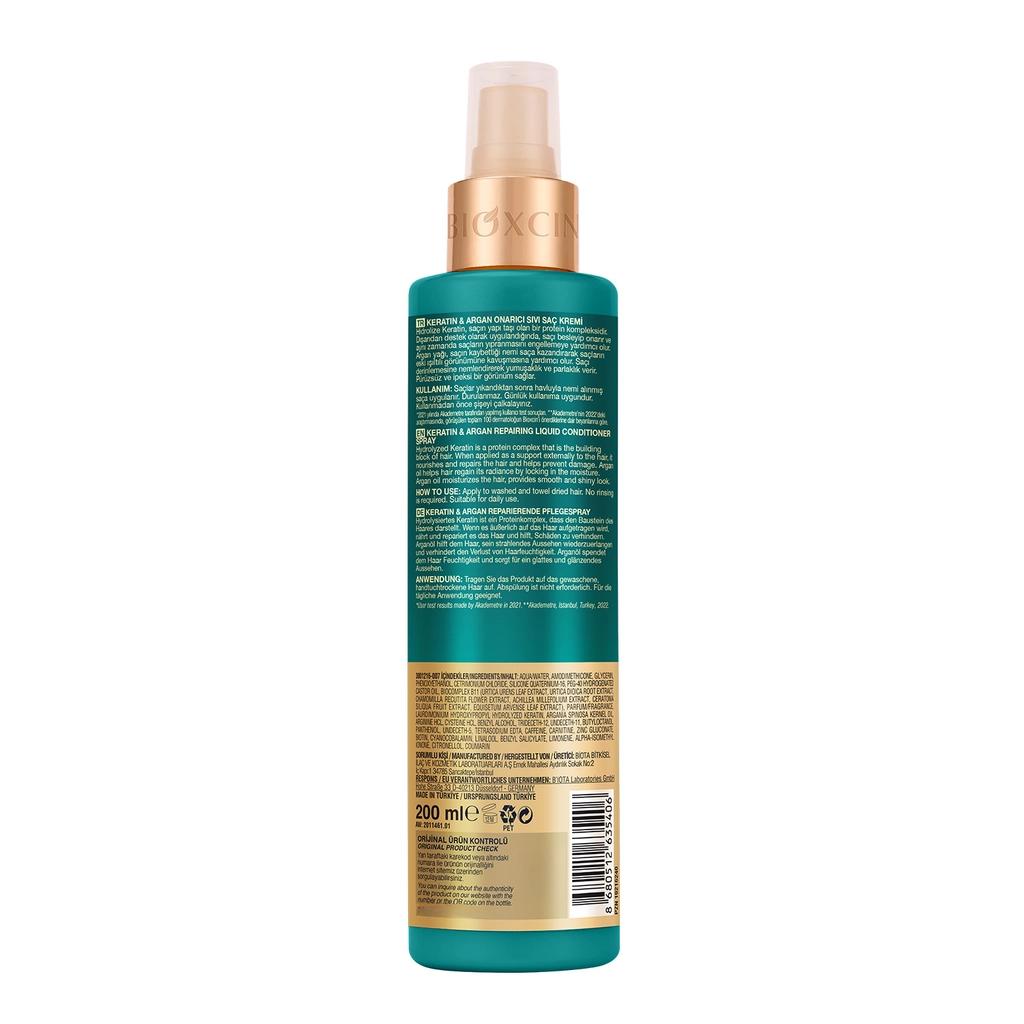 Bioxcin Keratin & Argan Repairing Liquid Hair Conditioner 200 ml - Glamourous Grace