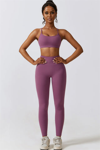 Juno Star Sports Bra Leggings 2-Piece Set - Glamourous Grace