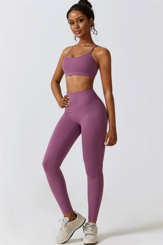 Juno Star Sports Bra Leggings 2-Piece Set - Glamourous Grace