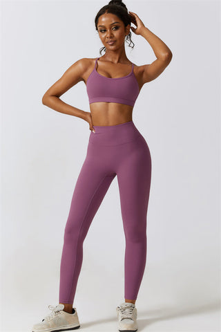 Juno Star Sports Bra Leggings 2-Piece Set - Glamourous Grace
