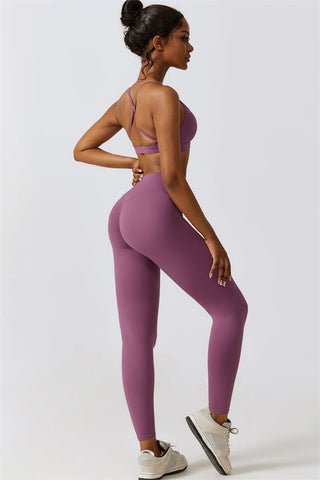 Juno Star Sports Bra Leggings 2-Piece Set - Glamourous Grace